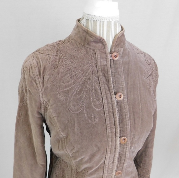 Monsoon Jackets & Blazers - Velvet, embroidered boho military floral coat, 8